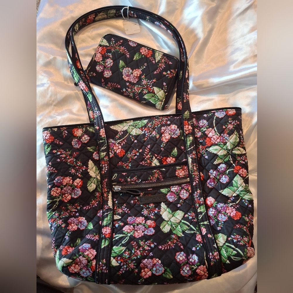 Floral Quilted Tote and Wallet Set, NWOT